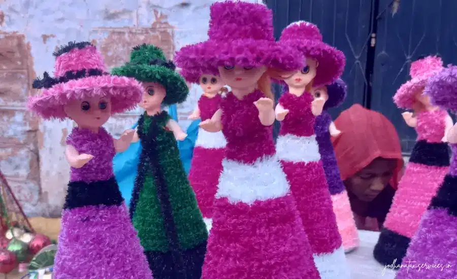 Sitla Mata Mela Rajasthan devotees carrying Ger procession