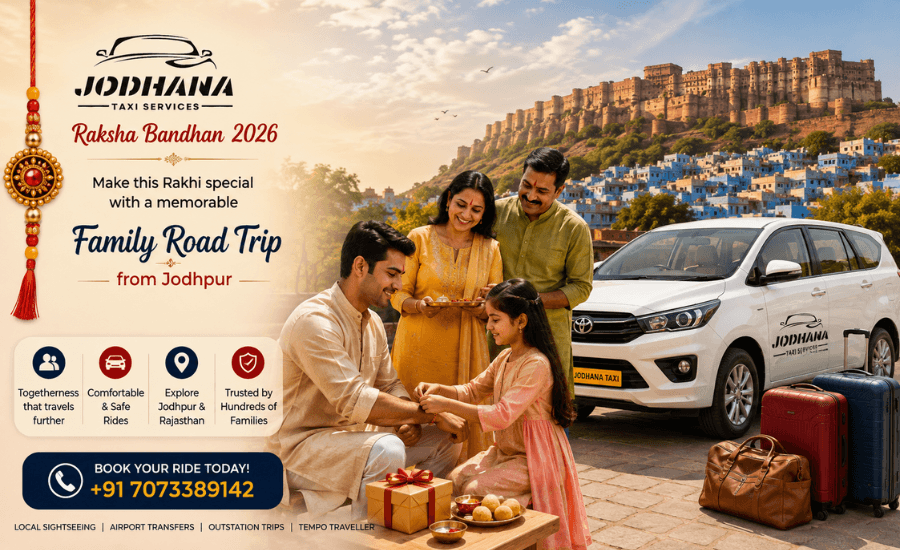 Family road trip for Raksha Bandhan 2026 from Jodhpur